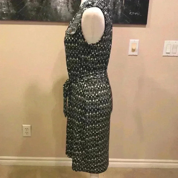 Emma & Michele Sleeveless Summer Dress Metallic Zipper/Buttons and Tie Belt-S - Picture 4 of 9